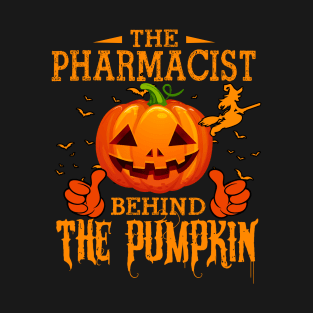 Mens The CHEF Behind The Pumpkin T shirt Funny Halloween T Shirt_PHARMACIST T-Shirt