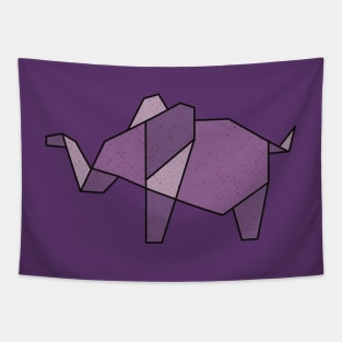 Purple Abstract Geometric Elephant Tapestry