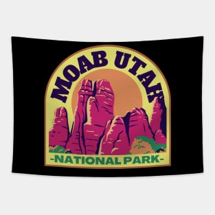 Retro Moab Utah Tapestry