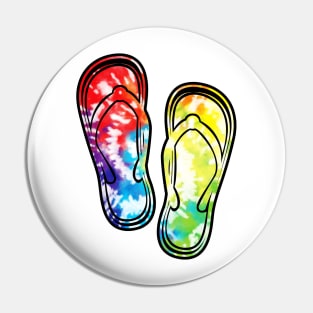 Tie Dye Flip Flops Summer Pin