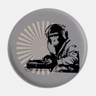 funny dj monkey Pin