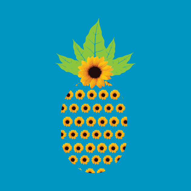 Sunflower Pineapple by JevLavigne