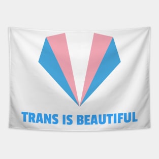 Trans Is Beautiful Heart Tapestry