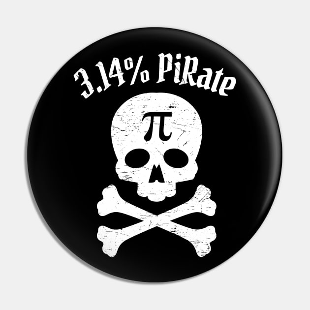 Pi Day, Pi Number, Cute Jolly Roger Pi Day Gift Pin by The Dream Team