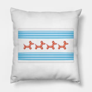 Chicago Balloon Dog Flag Pillow