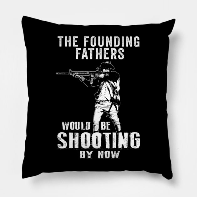 Founding Father Shooting Fathers Day Pillow by Autumn Watercolor