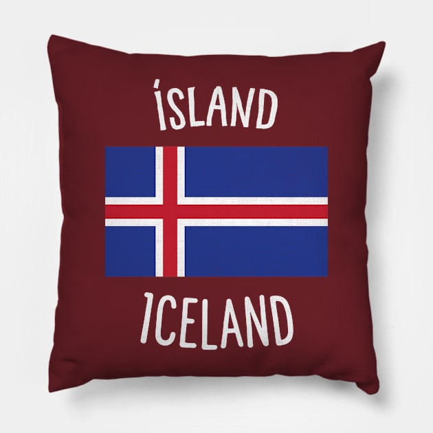 Iceland Flag Pillow by phenomad