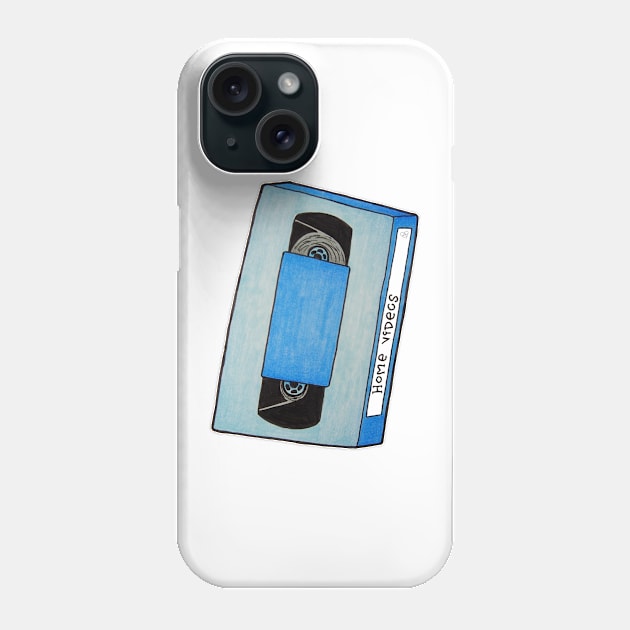 Colorful Home Videos - Retro Video Cassette Drawing Phone Case by Elinaana