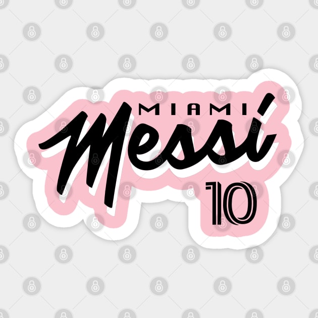 Inter Miami Messi Football Design - Lionel Messi - Sticker