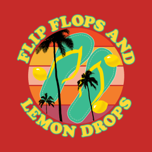 Flip Flops and Lemon Drops Summer Palms Lemon Drop Martini Lovers T-Shirt