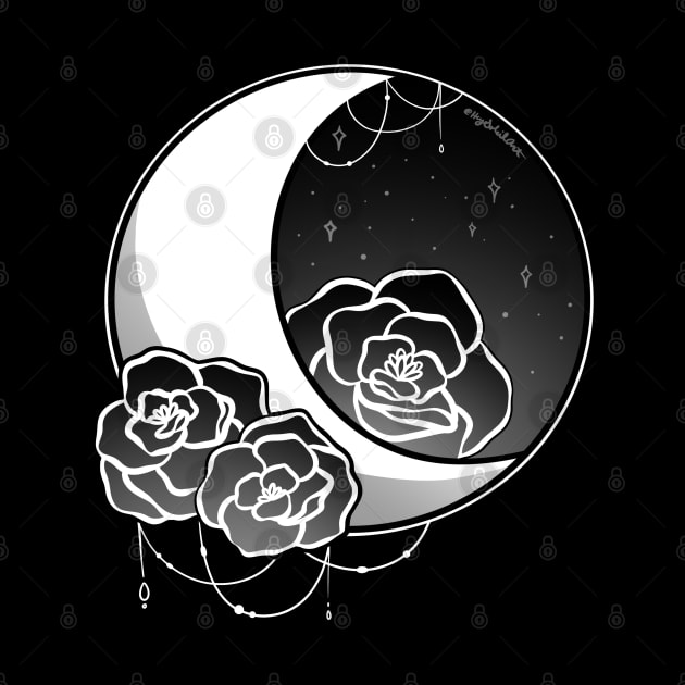 Midnight Rose Moon by heysoleilart