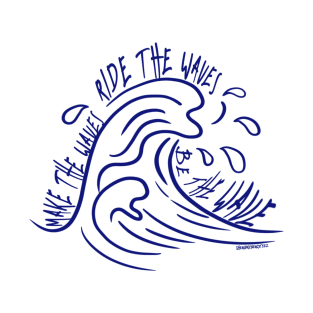 Be the Wave v2 Navy T-Shirt