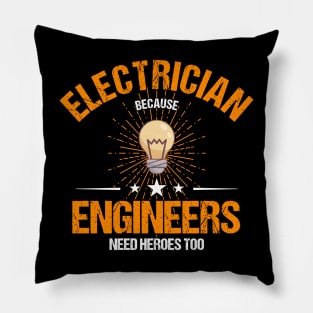 Electrician Journeyman Electrical Engineer Gifts Pillow