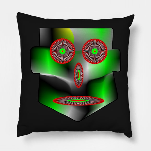 Mask in Green. Pillow by robelf