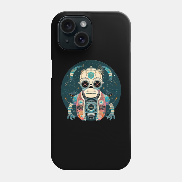 Halloween Techno Skull in a Technicolor Dreamcoat Phone Case by DanielLiamGill