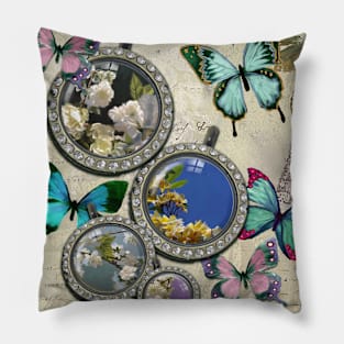 Butterflies and Flowers 01 Pillow