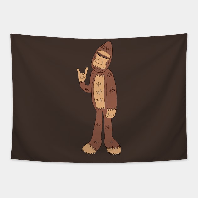 Rock on sasquatch Tapestry by OzOddball