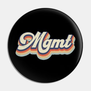 Retro Mgmt Pattern 70s 80s 90s Birthday Classic Style Pin