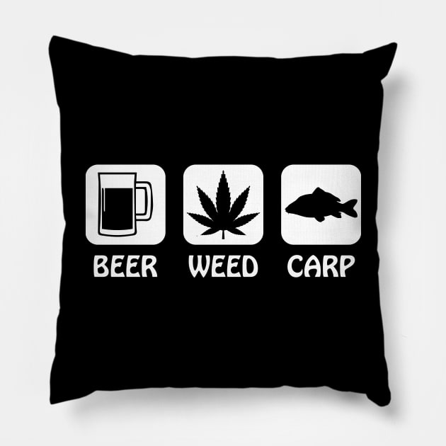 Beer Weed Carp Pillow by Imutobi