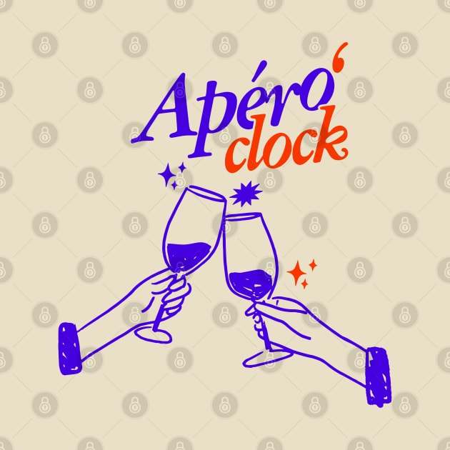 Apero' clock - it is wine'o Clock! by MiaouStudio