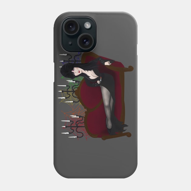 Elvira mistress of the dark. Spooky and gay! Phone Case by AmyNewBlue