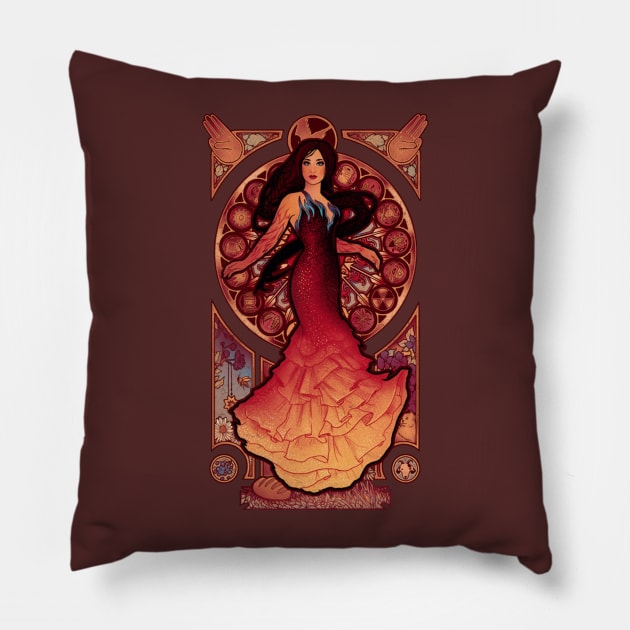 Fire is Catching Pillow by MeganLara