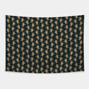 Tropical screech owl pattern Tapestry