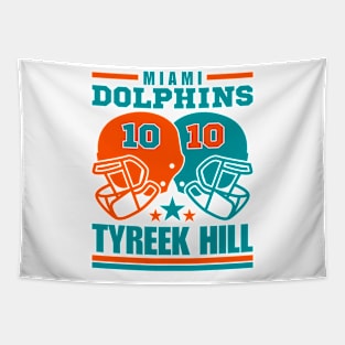 Miami Dolphins Tyreek Hill 10 American Football Retro Tapestry