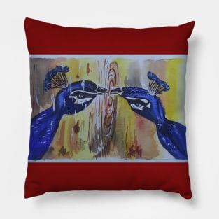 wildlife hand painting Pillow