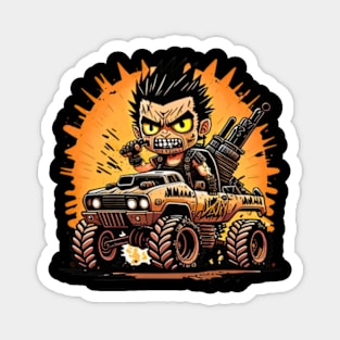 Crazy post apocalyptic boy Magnet