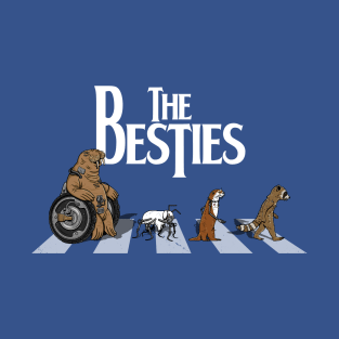 The Besties Superhero Guardian Raccoon And Friends Abbey Road Parody T-Shirt