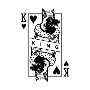 Belgian Malinois King Of Hearts Dog Playing Card Pop Art T-Shirt