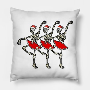 Dancing Christmas Skeleton Pillow