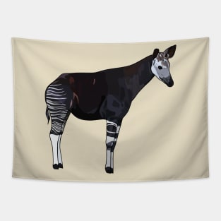 Okapi cartoon illustration Tapestry