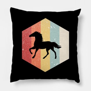 Horse Retro Distressed Style Pillow