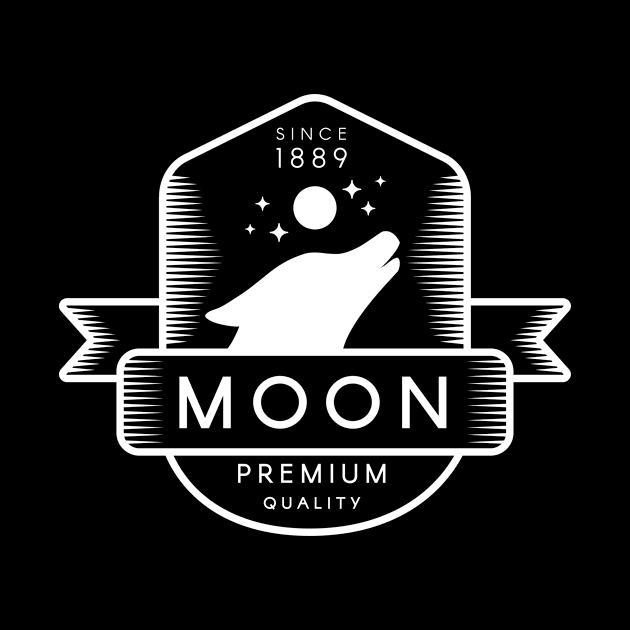 Since 1889 Moon Wolf Art by Rizaldiuk