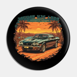 Jaguar XJS 1989 - Classic Car Vector Design Pin