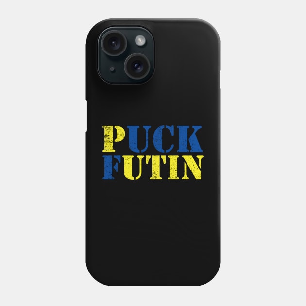 Puck Futin, I Stand With Ukraine Phone Case by UniqueBoutiqueTheArt