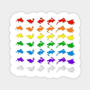 Rainbow Rabbits Magnet