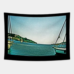 Sea boat sailing Tapestry