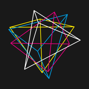 Tetrahedron CMYK colors (dark) T-Shirt