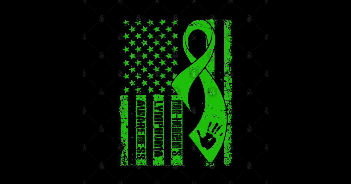 NonHodgkin's Lymphoma Awareness Flag Ribbon Non Hodgkins Lymphoma