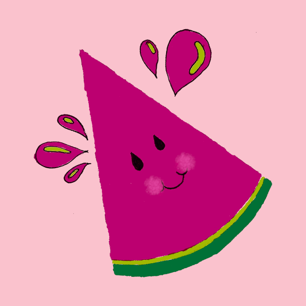 Smiley Watermelon by watercurls