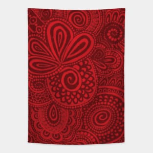 Big Red Pina Swirls Tapestry