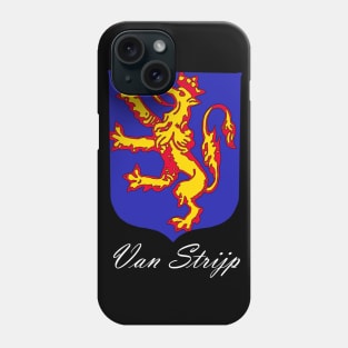 Van Strijp family crest (with writing) Phone Case