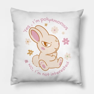 Bunny Polyamorous   P R t shirt Pillow