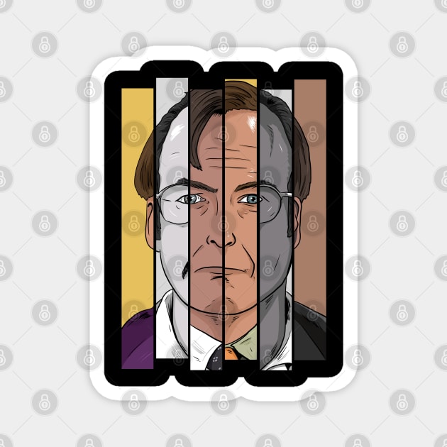 Saul Goodman, Jimmy McGill and Gene Takovic Magnet by Black Snow Comics