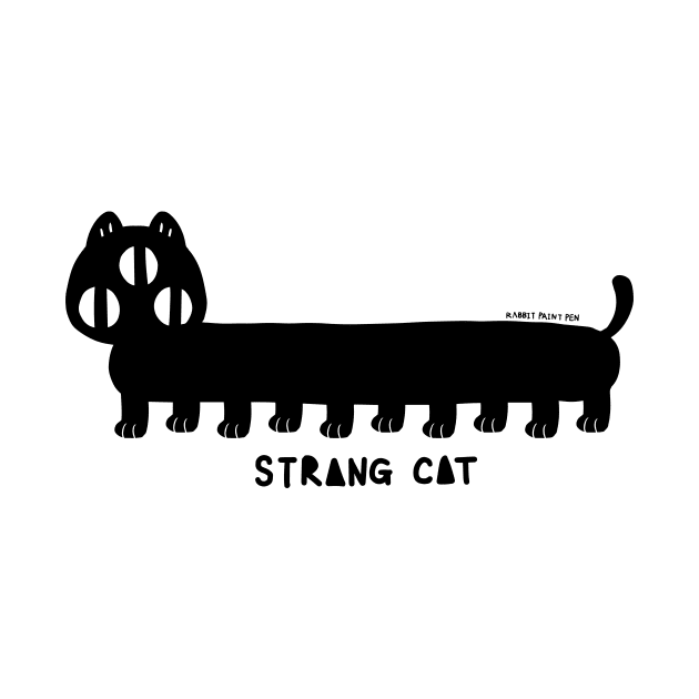 STRANGE CAT - loooooooong cat by rabbitpaintpen