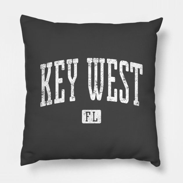 Key West FL Vintage City Pillow by Vicinity