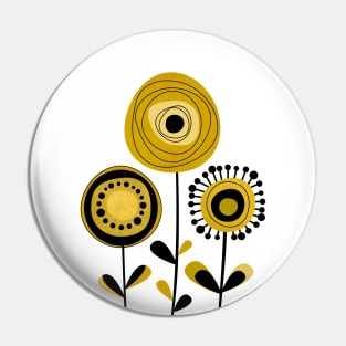 Mid Century Modern Flowers 9 Pin